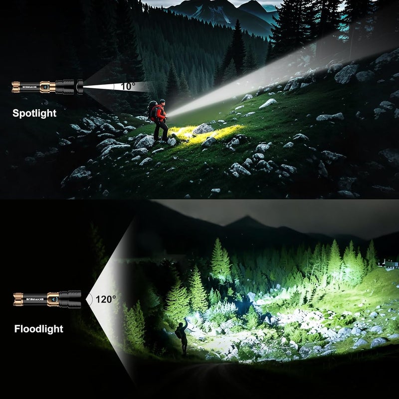 SkyFire Rechargeable Flashlight Lens for 1097,Zoomable Waterproof Bright Flash Light Lenses for Camping Essentials Outdoor Home-Only Lens No Flashlight - Image 4